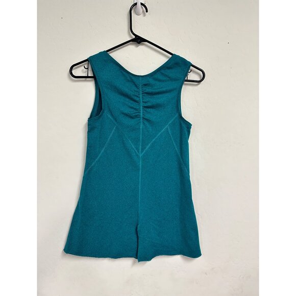 Woman's Teal Anue Yoga Athletic Back Slit Stretch Tank Top Size Small - Picture 4 of 10